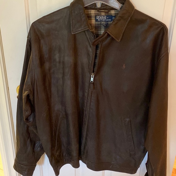 Polo by Ralph Lauren Jackets & Coats Polo Brown Leather Bomber